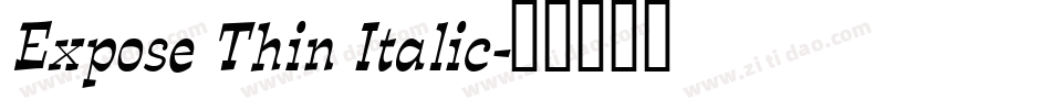 Expose Thin Italic字体转换